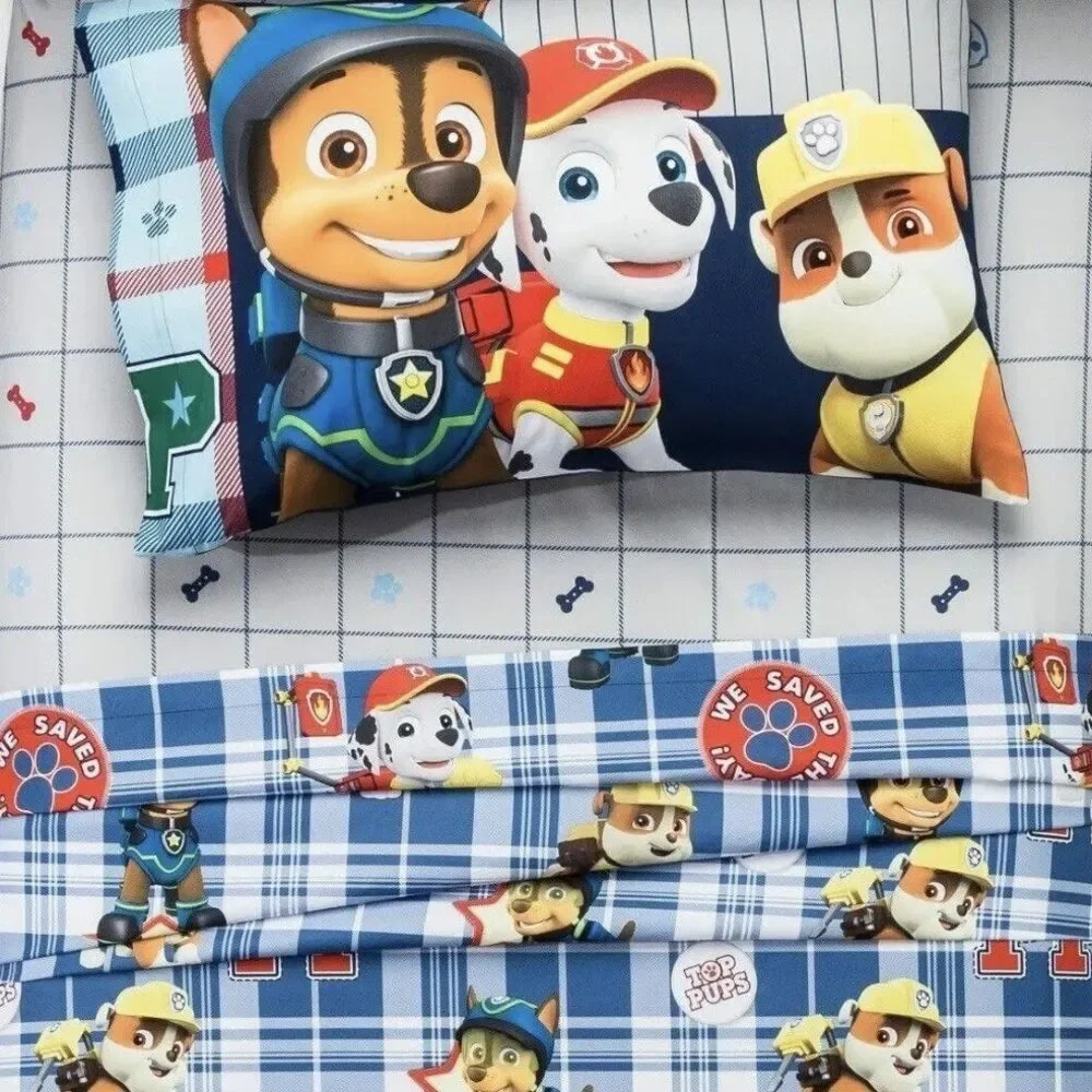 Paw Patrol Nickelodeon Twin Sheet Set Bedding Rubbie Marshall Chase NEW